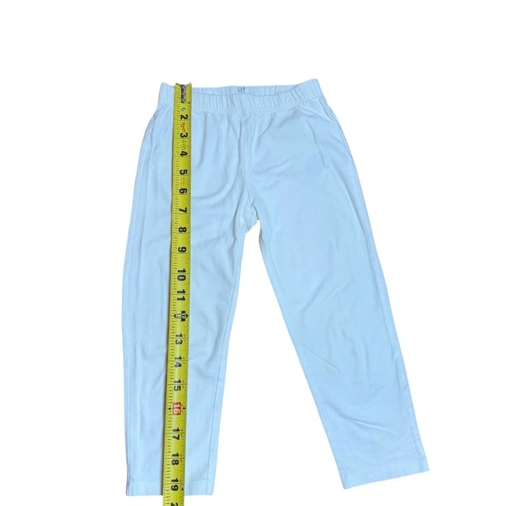 GAP Kids White Leggings Elastic Waist Size 6-7 Cotton Stretch
